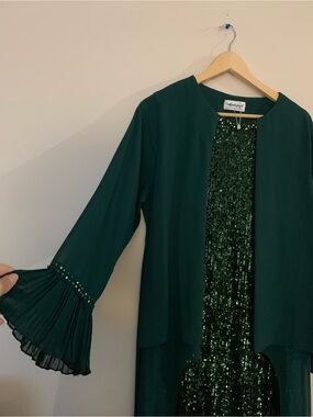 Dark Green Sequin Evening dress